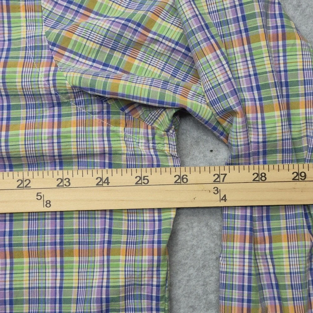 Polo Ralph Lauren Shirt Mens L Tall LT Classic Fit Plaid Long Sleeve Cotton